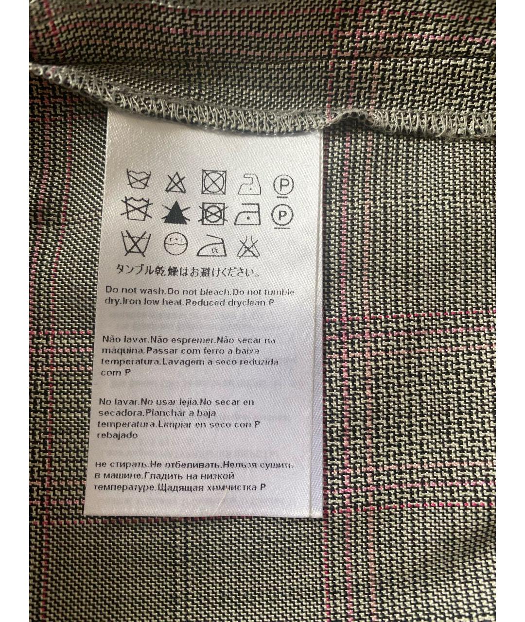 ESCADA Серые шерстяные прямые брюки, фото 7