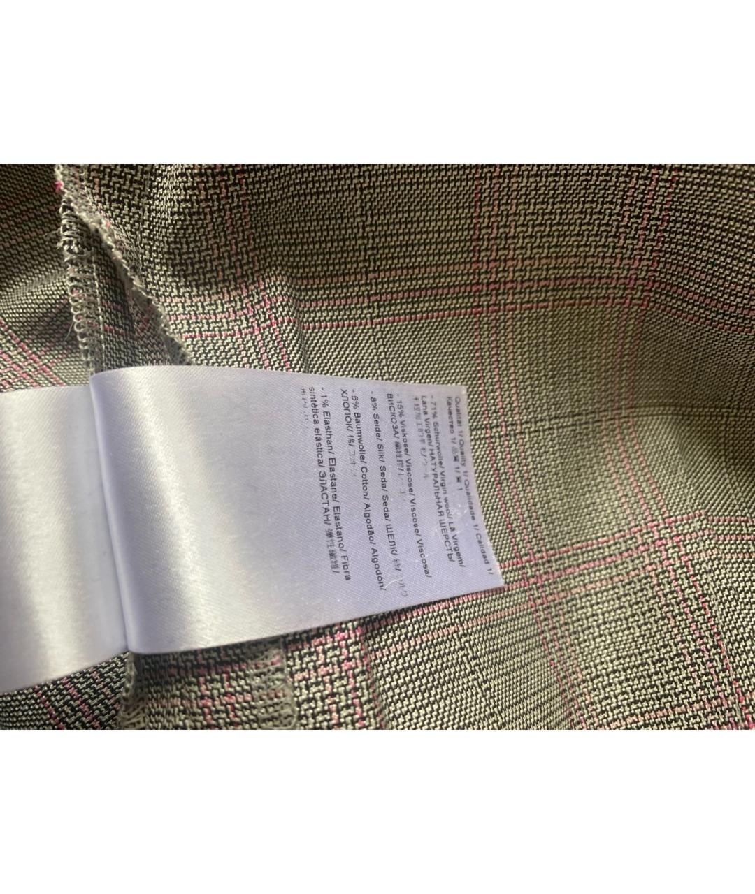 ESCADA Серые шерстяные прямые брюки, фото 8