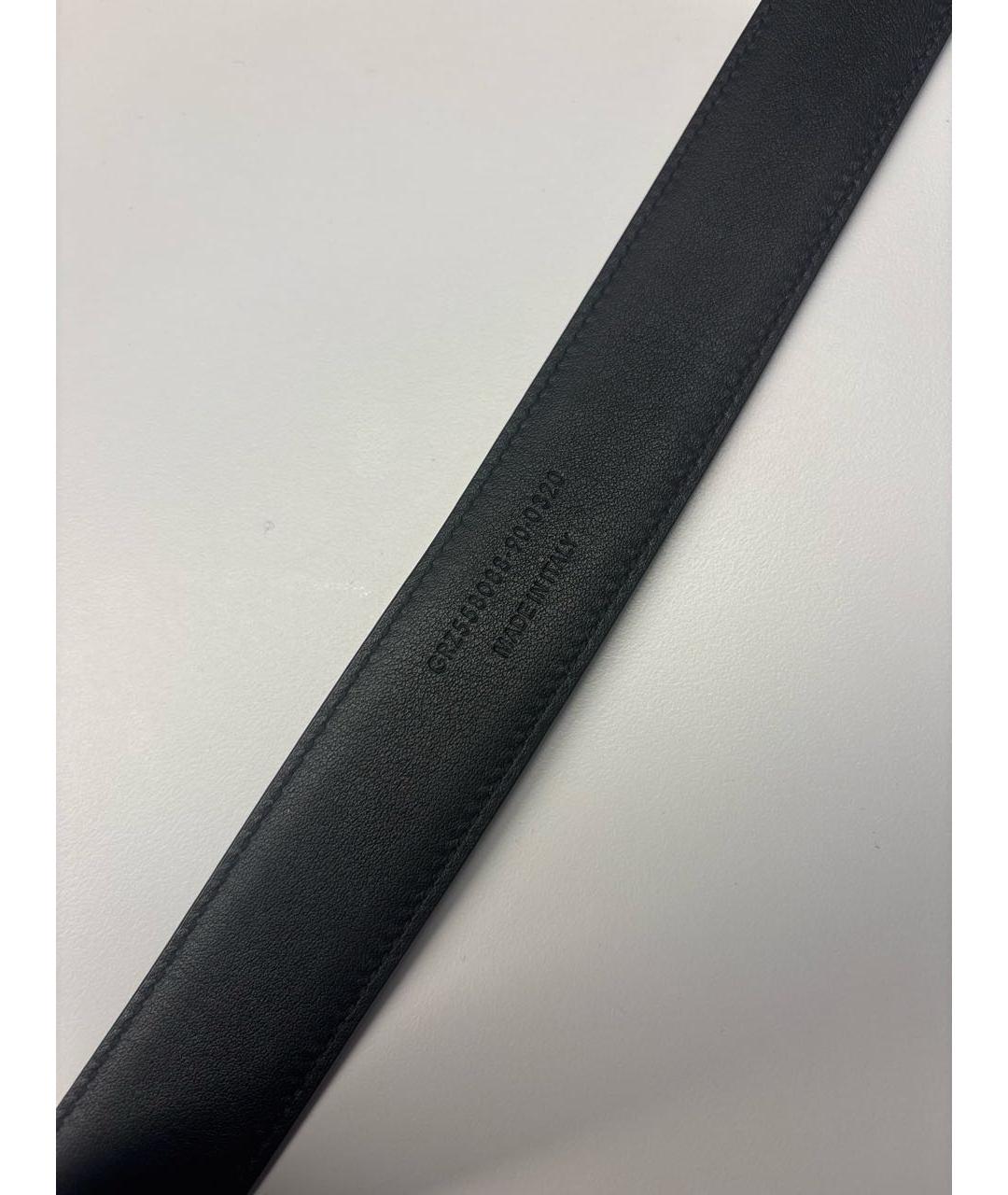 SAINT LAURENT Черный кожаный ремень, фото 5