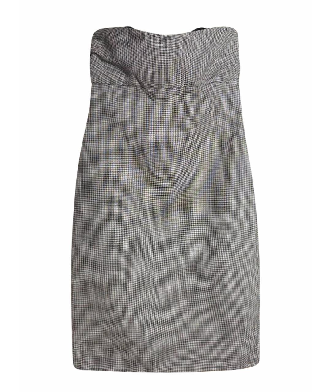 VALENTINO Серое шерстяное коктейльное платье, фото 1