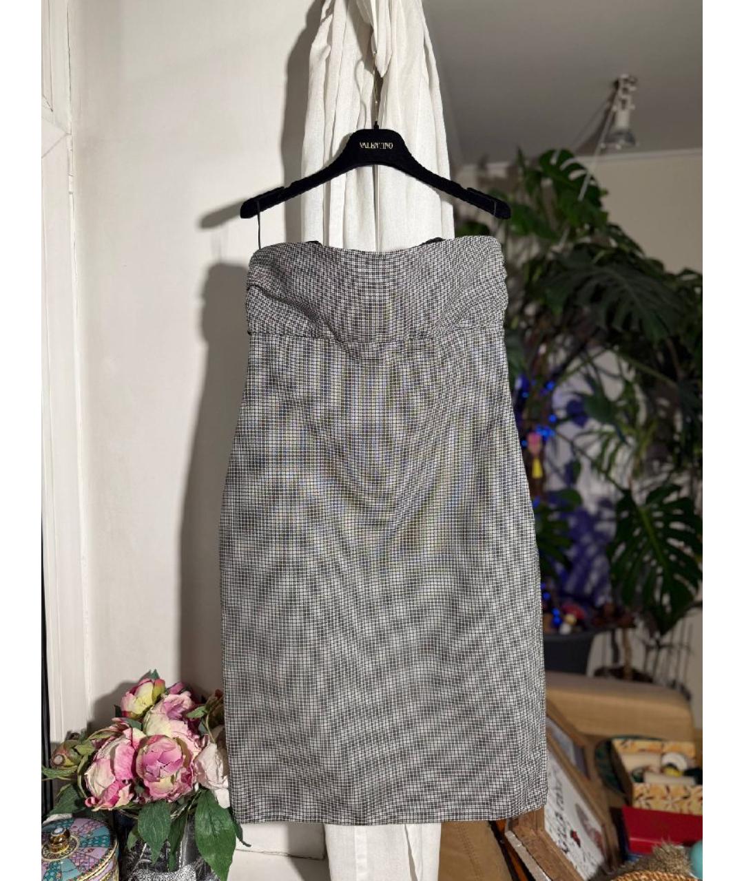 VALENTINO Серое шерстяное коктейльное платье, фото 6