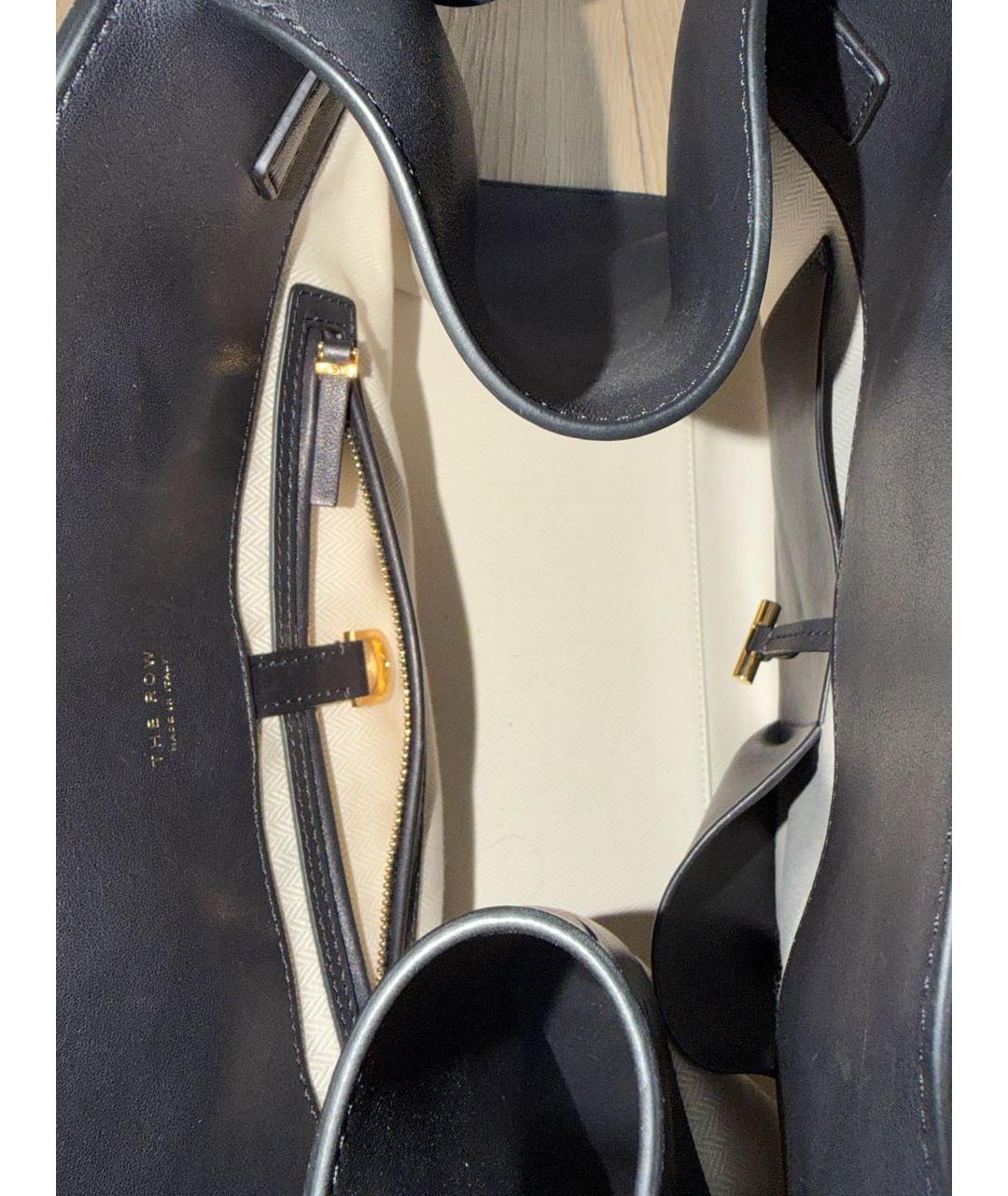 THE ROW Черная кожаная сумка тоут, фото 4