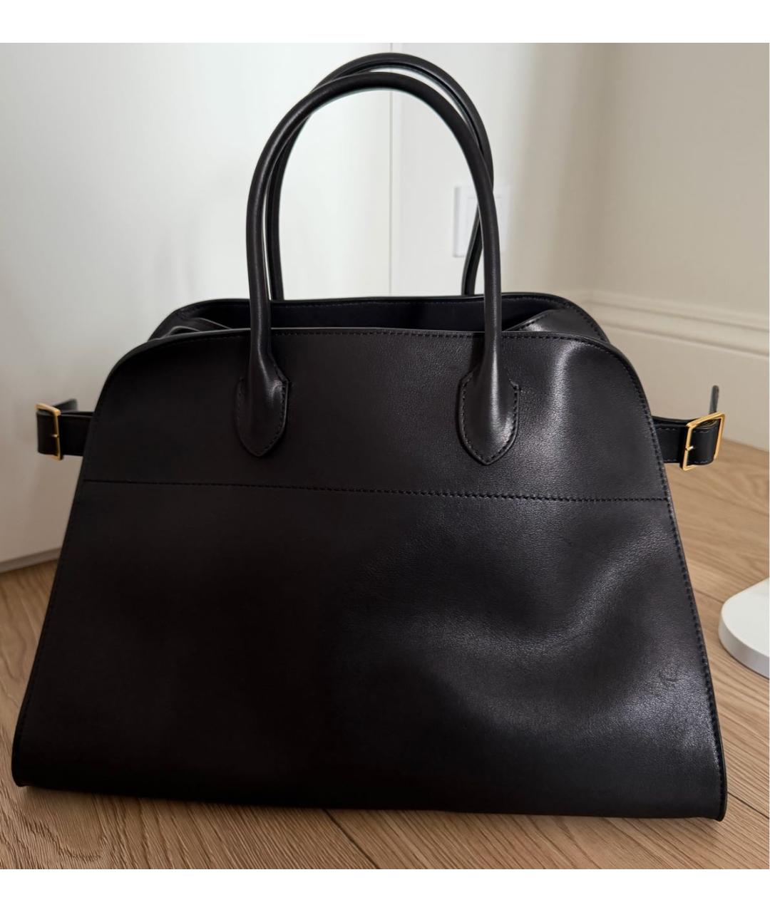 THE ROW Черная кожаная сумка тоут, фото 6