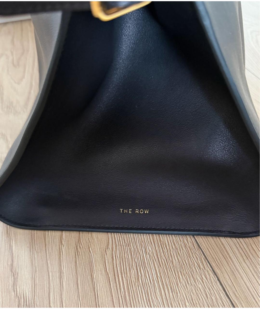 THE ROW Черная кожаная сумка тоут, фото 3