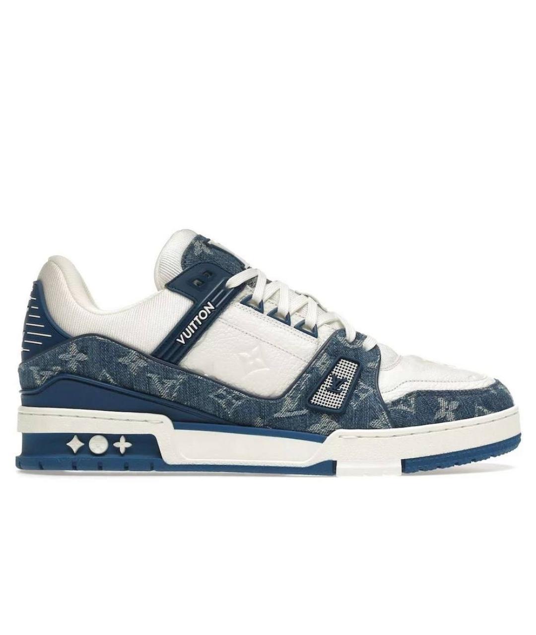 LOUIS VUITTON Белые кожаные низкие кроссовки / кеды, фото 6