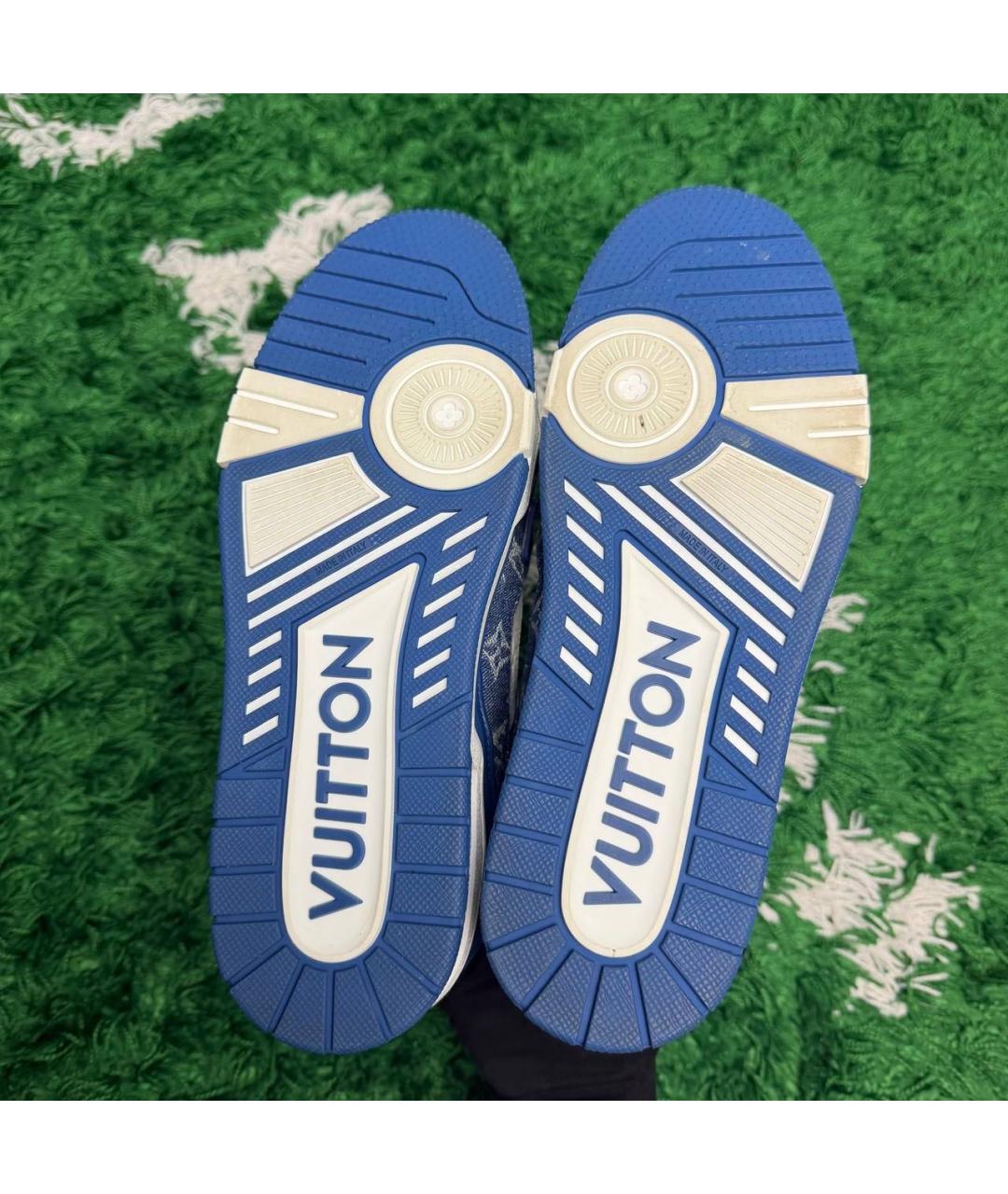 LOUIS VUITTON Белые кожаные низкие кроссовки / кеды, фото 5