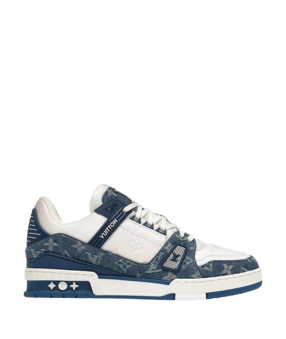 LOUIS VUITTON Белые кожаные низкие кроссовки / кеды, фото 1