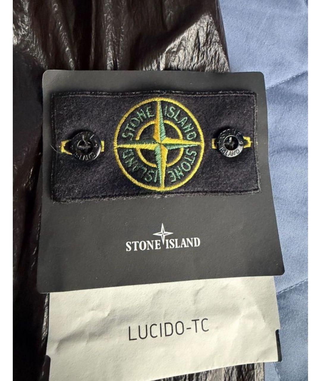 STONE ISLAND Черная полиуретановая куртка, фото 5