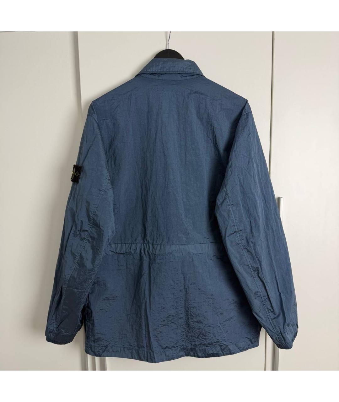 STONE ISLAND Голубая полиамидовая куртка, фото 3