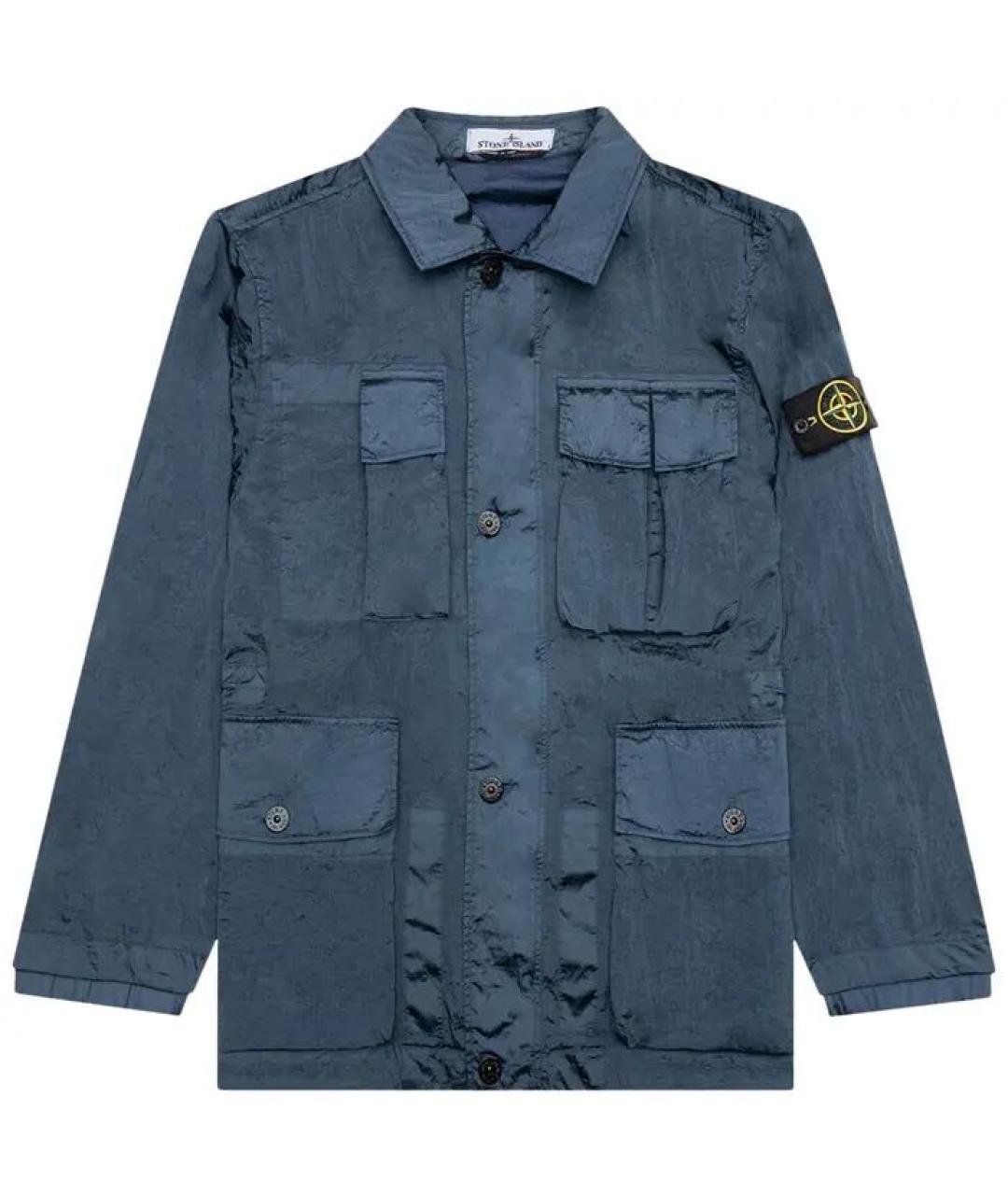 STONE ISLAND Голубая полиамидовая куртка, фото 7