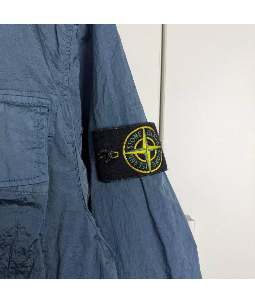 STONE ISLAND Голубая полиамидовая куртка, фото 4