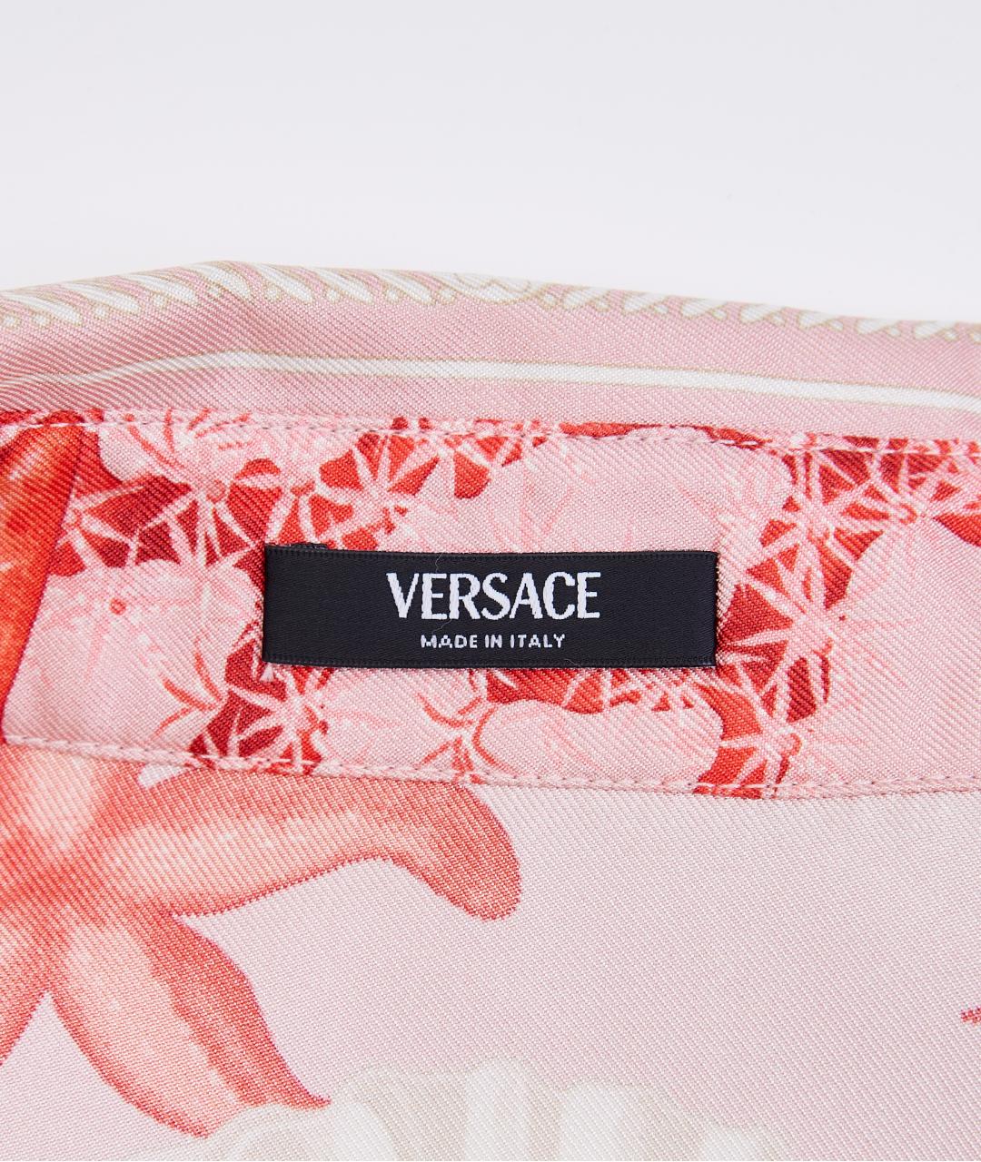 VERSACE Розовая шелковая рубашка, фото 3