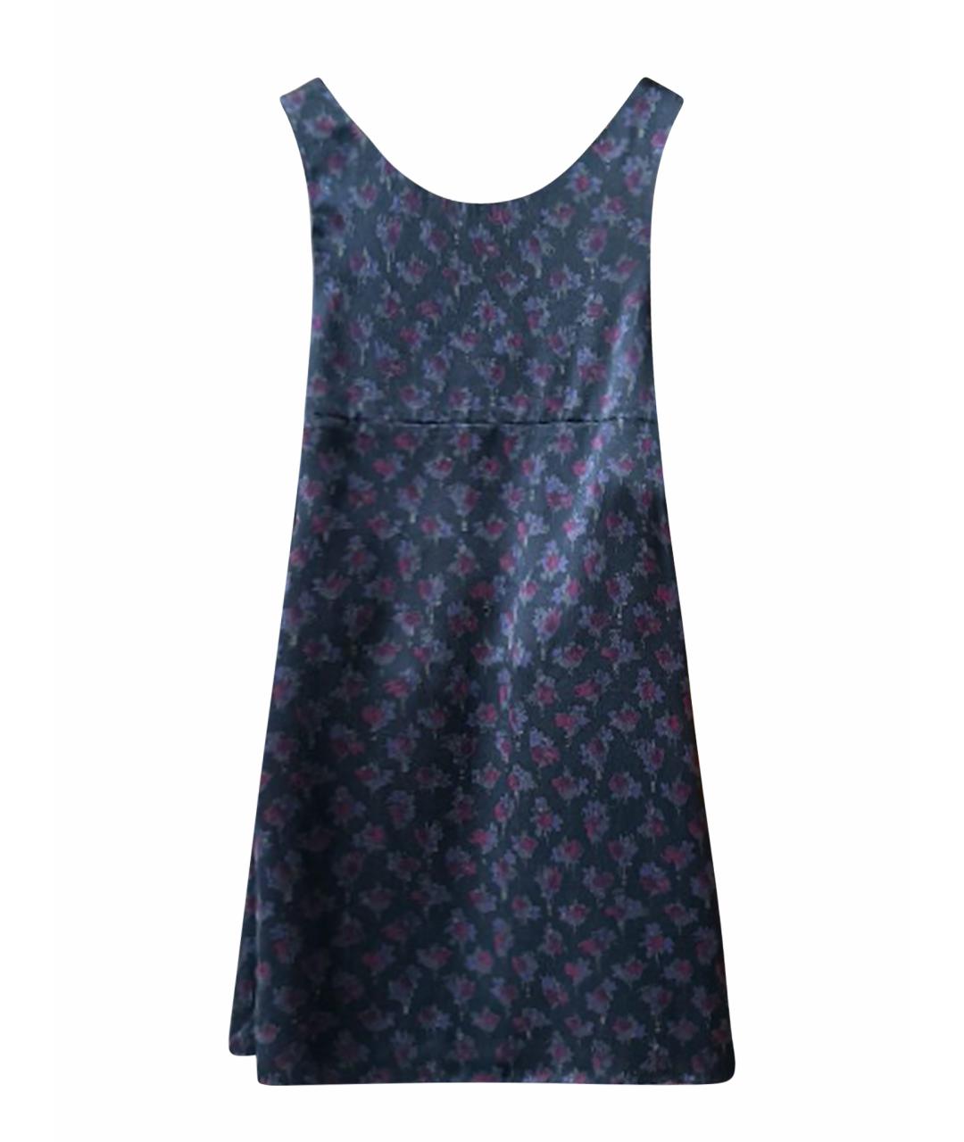 CHANEL Темно-синяя шелковая блузы, фото 1