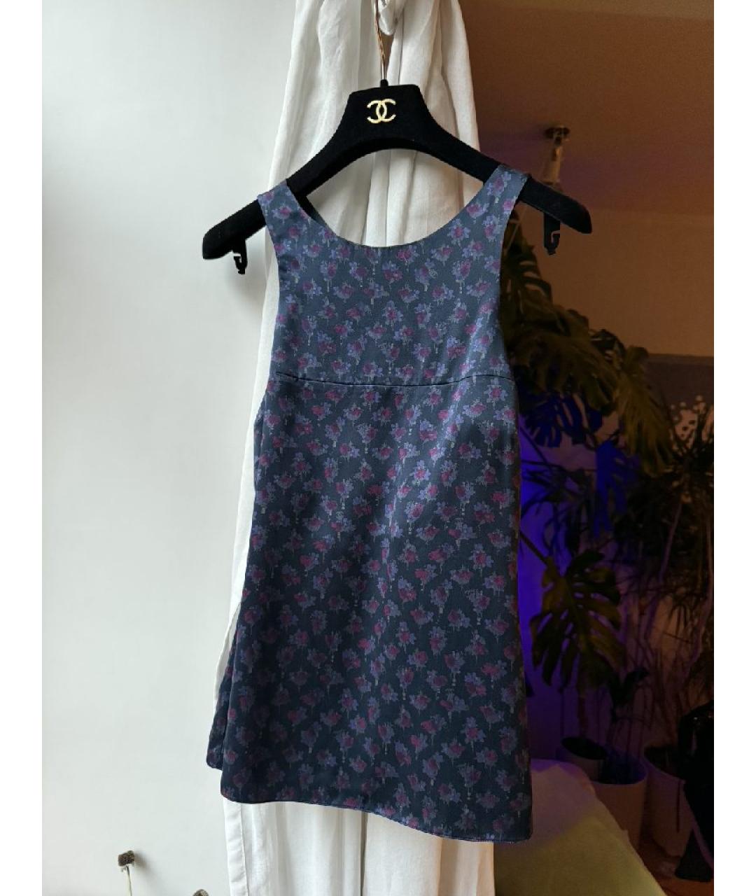 CHANEL Темно-синяя шелковая блузы, фото 7