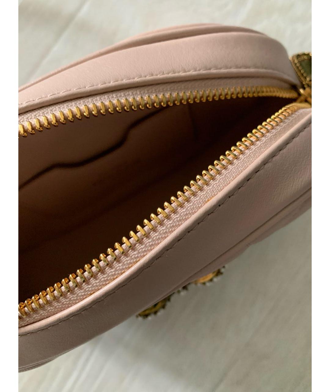 DOLCE&GABBANA Розовая кожаная сумка через плечо, фото 4