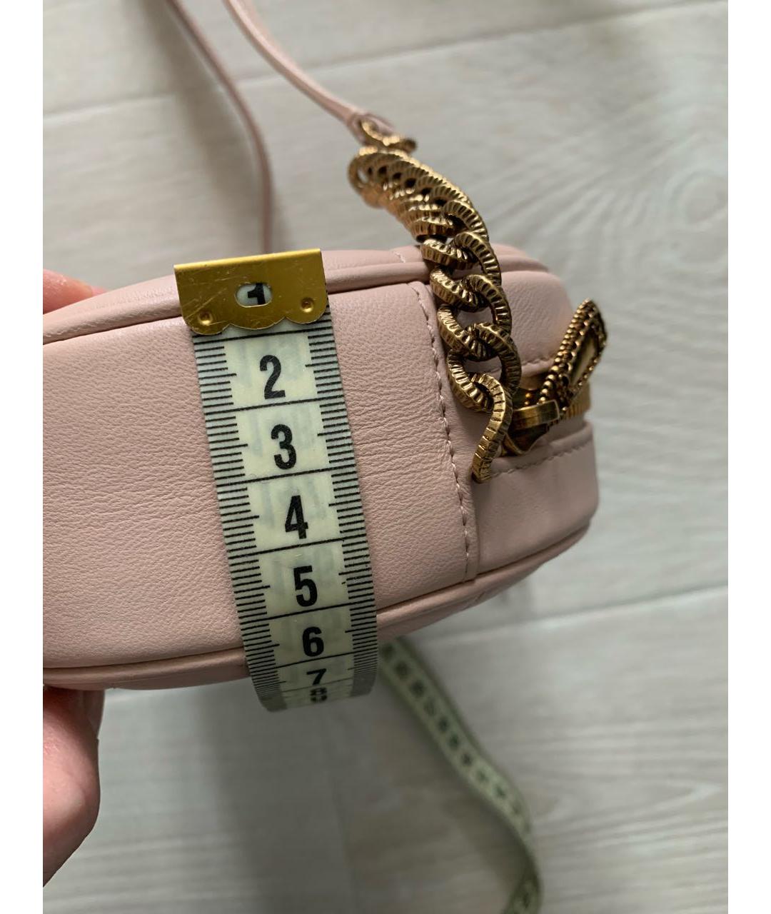 DOLCE&GABBANA Розовая кожаная сумка через плечо, фото 8