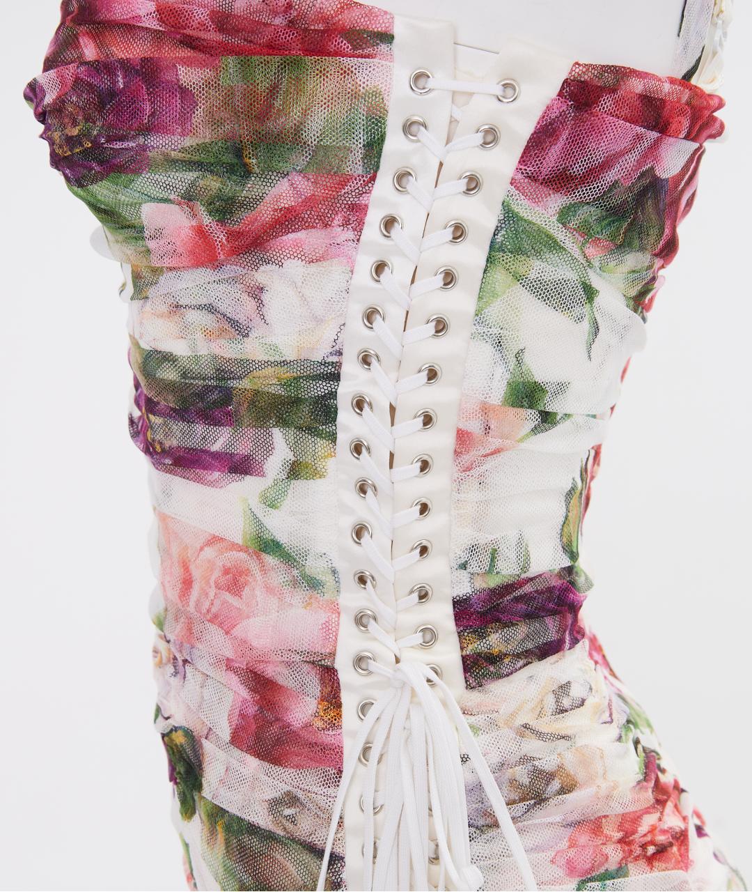 DOLCE&GABBANA Розовое шелковое коктейльное платье, фото 5