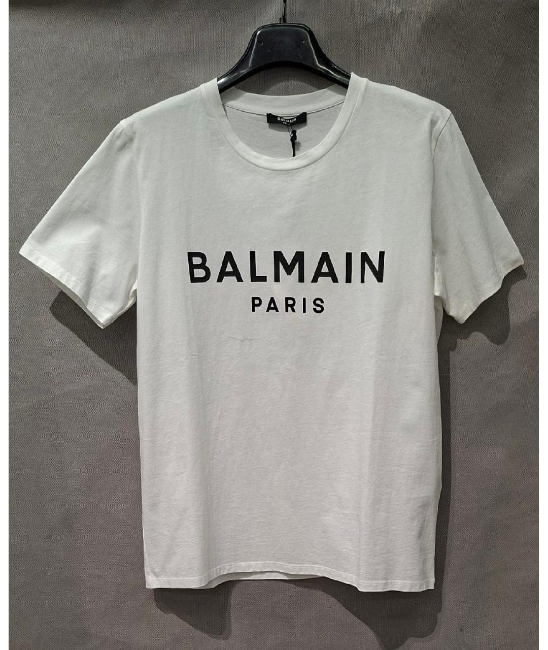 BALMAIN Белая хлопковая футболка, фото 7
