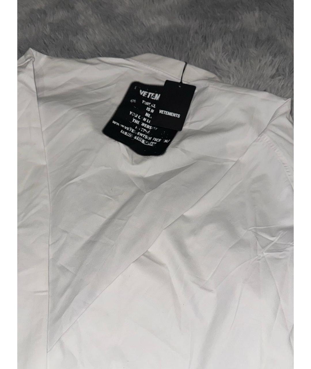 VETEMENTS Белая хлопковая кэжуал рубашка, фото 3