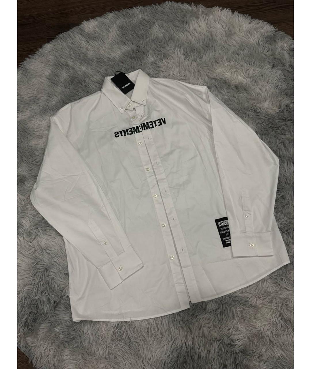 VETEMENTS Белая хлопковая кэжуал рубашка, фото 6