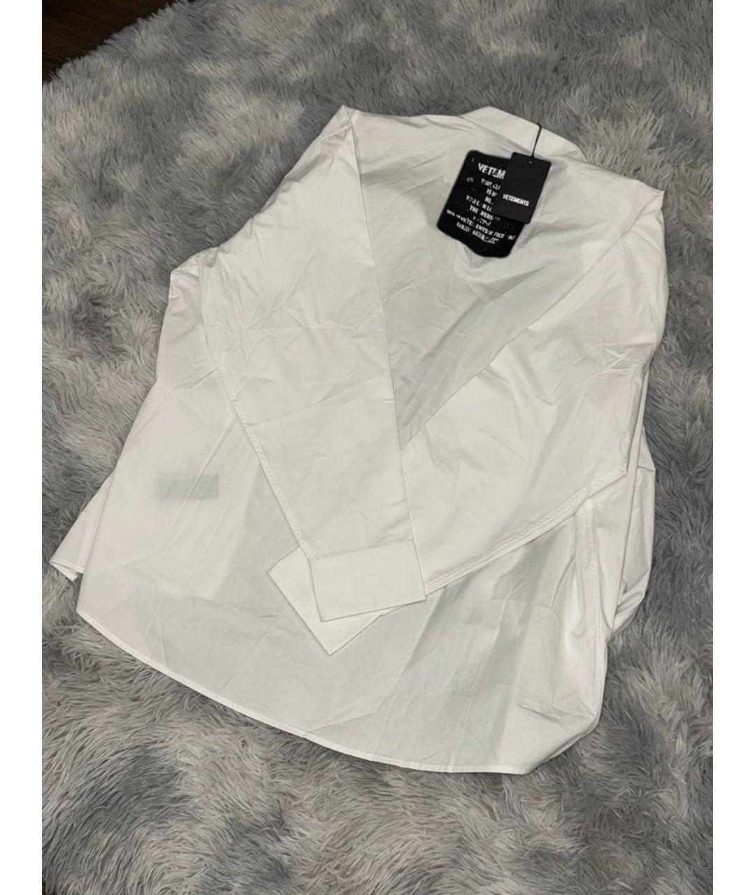 VETEMENTS Белая хлопковая кэжуал рубашка, фото 2