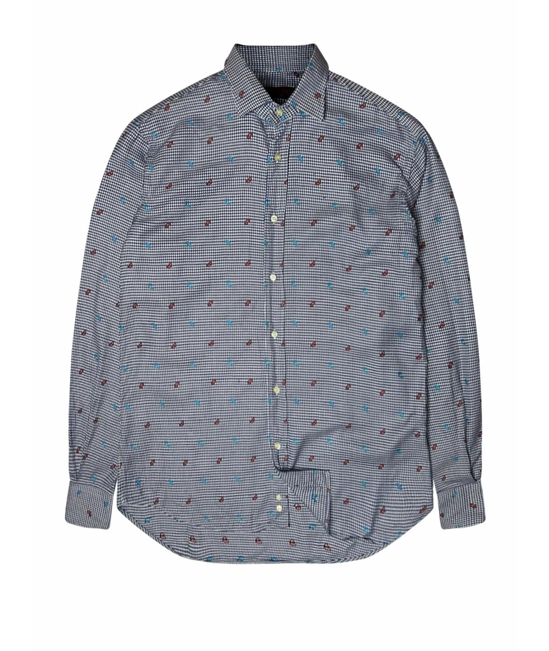 ETRO Голубая хлопковая кэжуал рубашка, фото 1