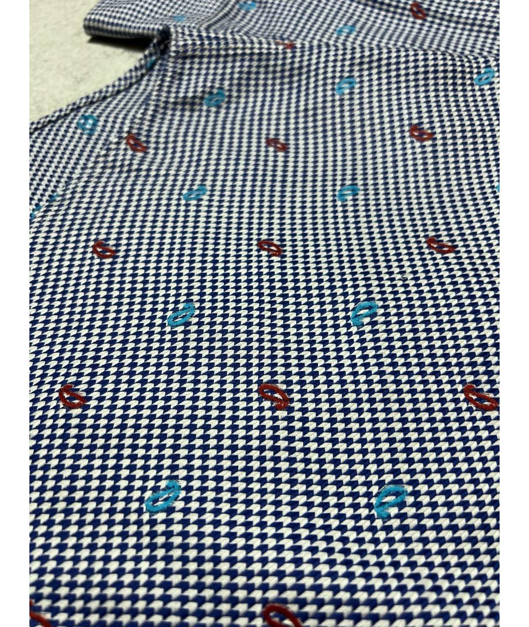 ETRO Голубая хлопковая кэжуал рубашка, фото 7