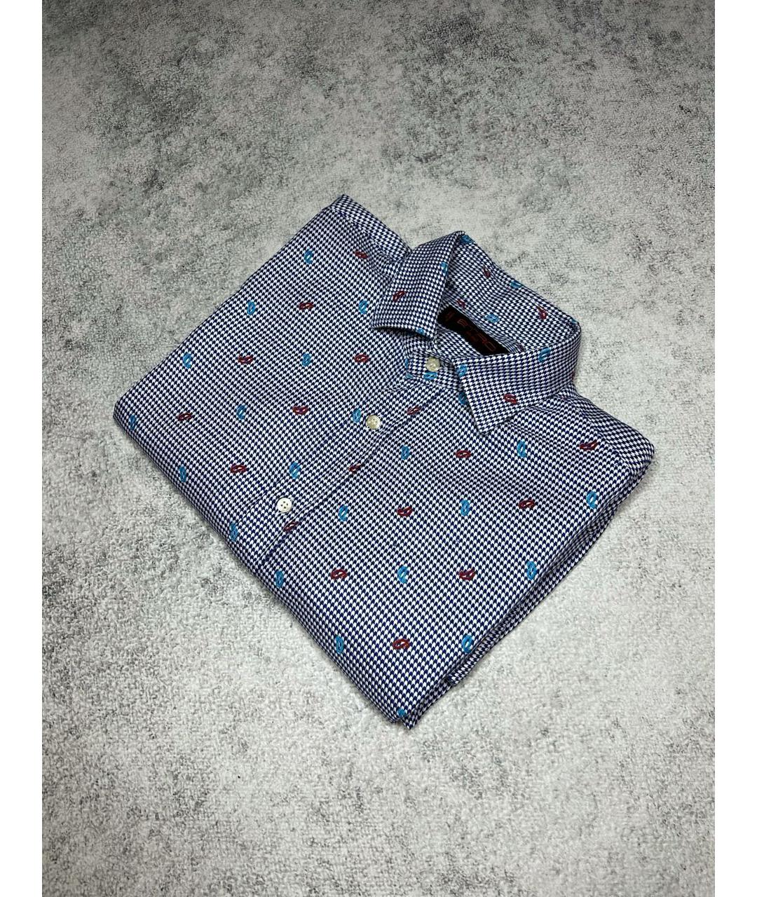 ETRO Голубая хлопковая кэжуал рубашка, фото 2