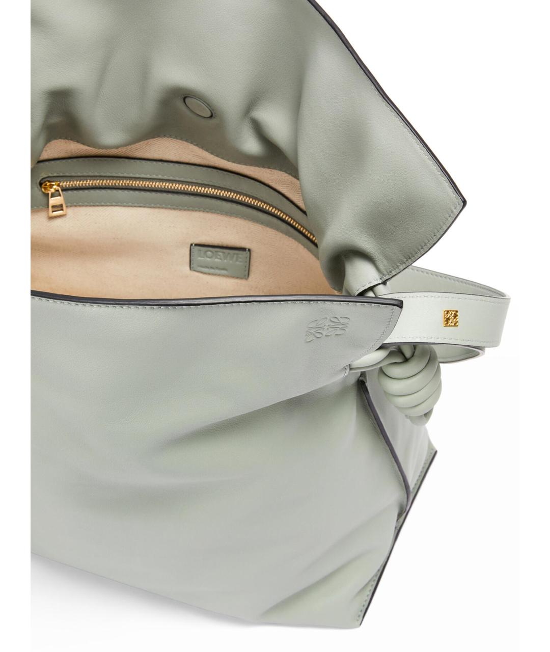 LOEWE Серая кожаная сумка через плечо, фото 4