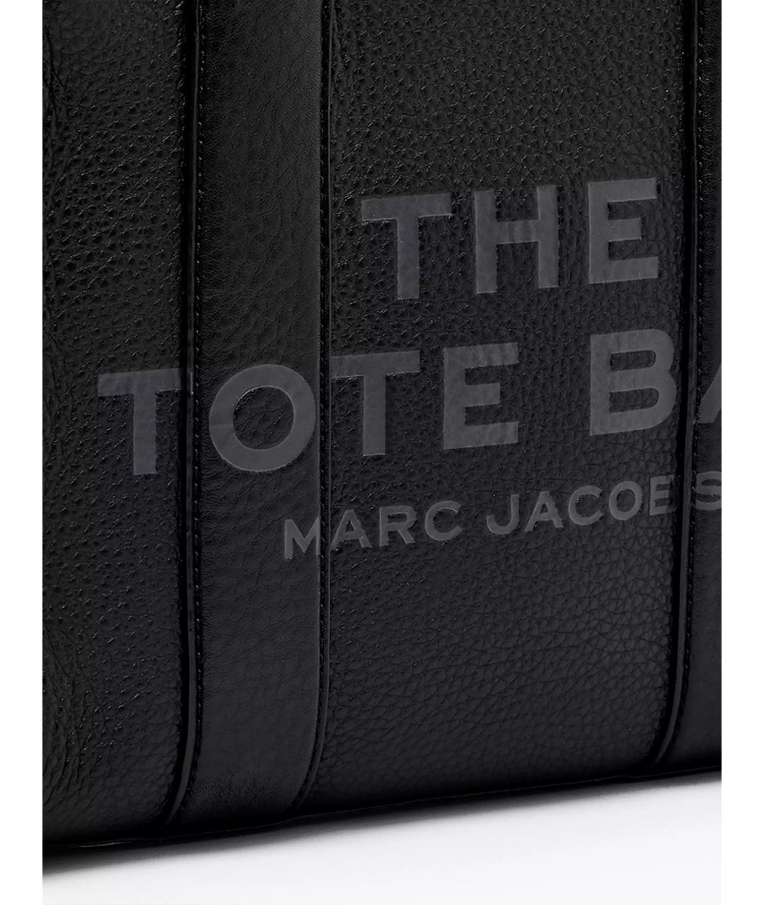 MARC JACOBS Черная кожаная сумка тоут, фото 4