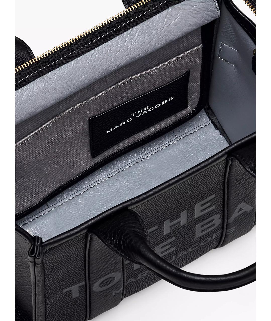 MARC JACOBS Черная кожаная сумка тоут, фото 6