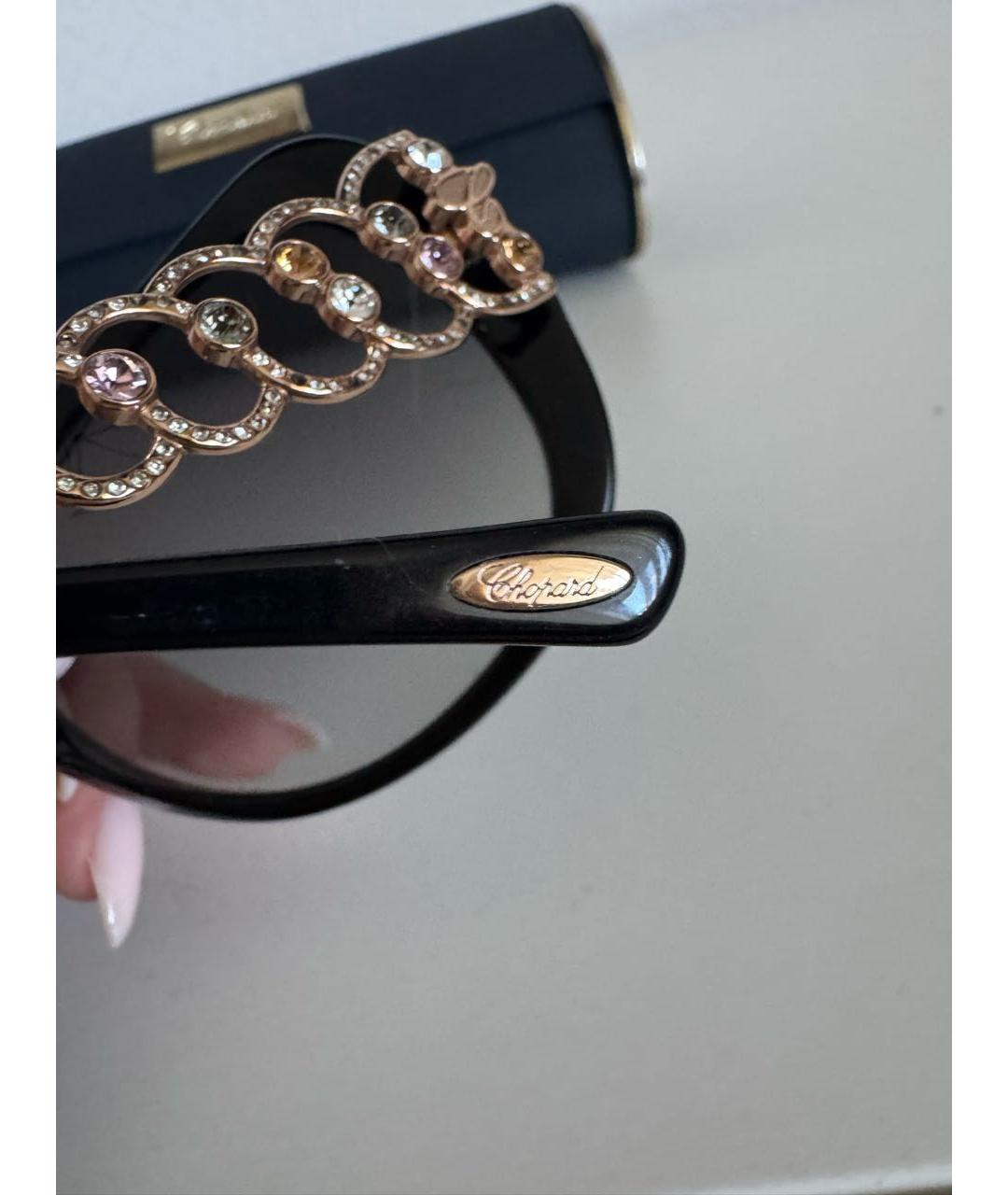 CHOPARD Черные пластиковые солнцезащитные очки, фото 6