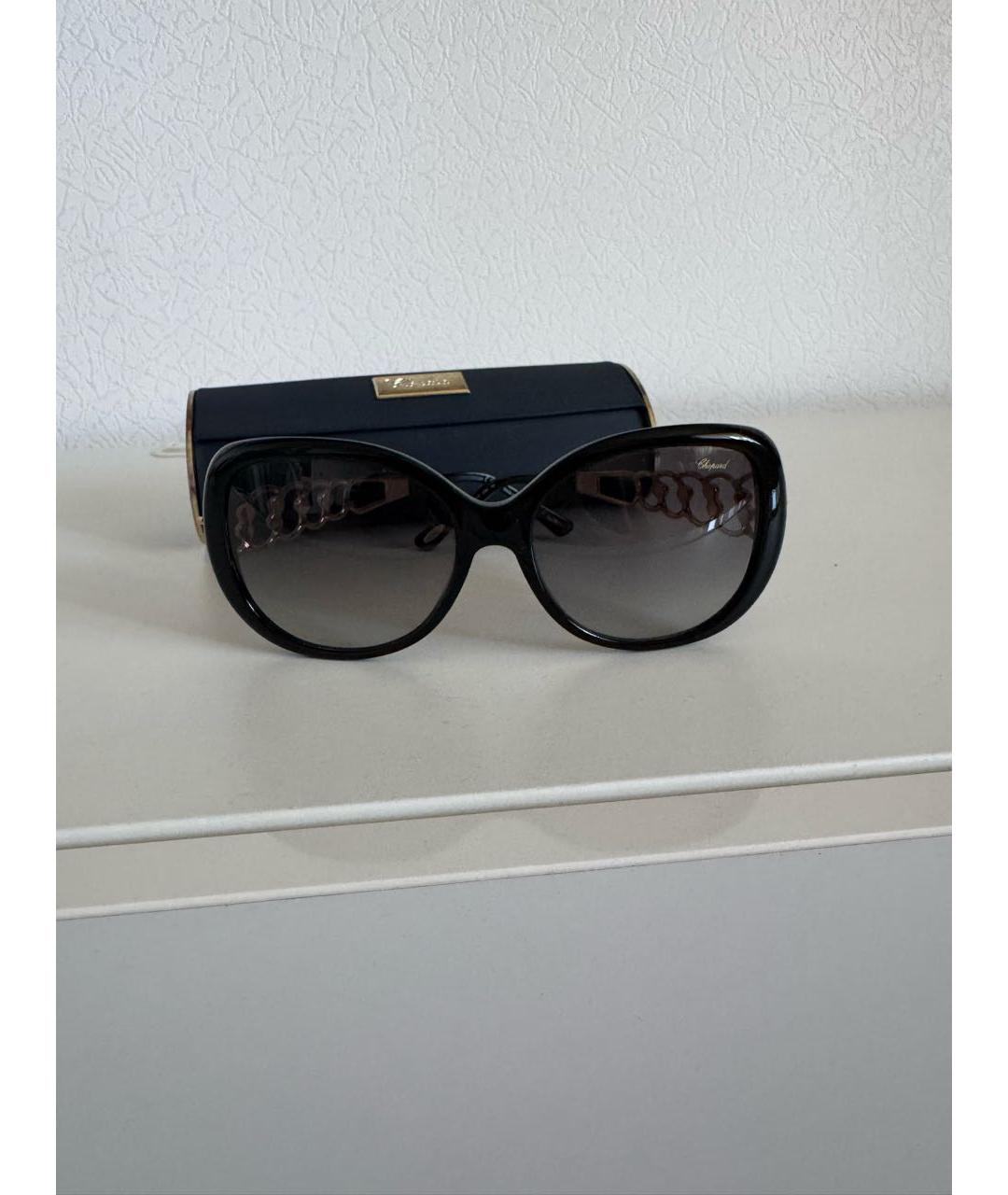 CHOPARD Черные пластиковые солнцезащитные очки, фото 2
