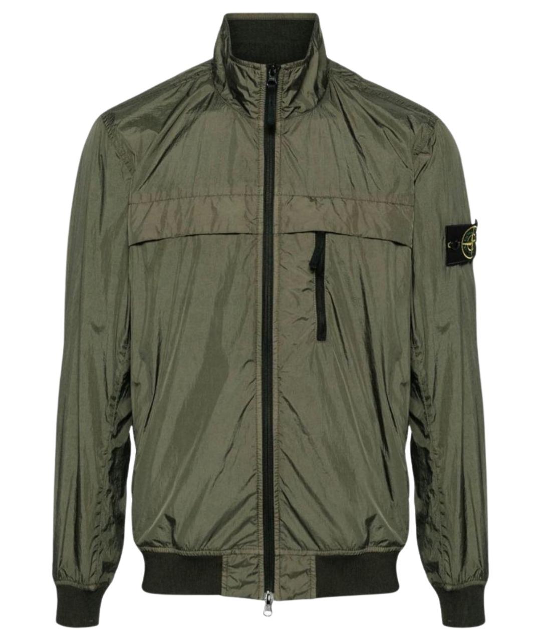 STONE ISLAND Хаки полиамидовая куртка, фото 1