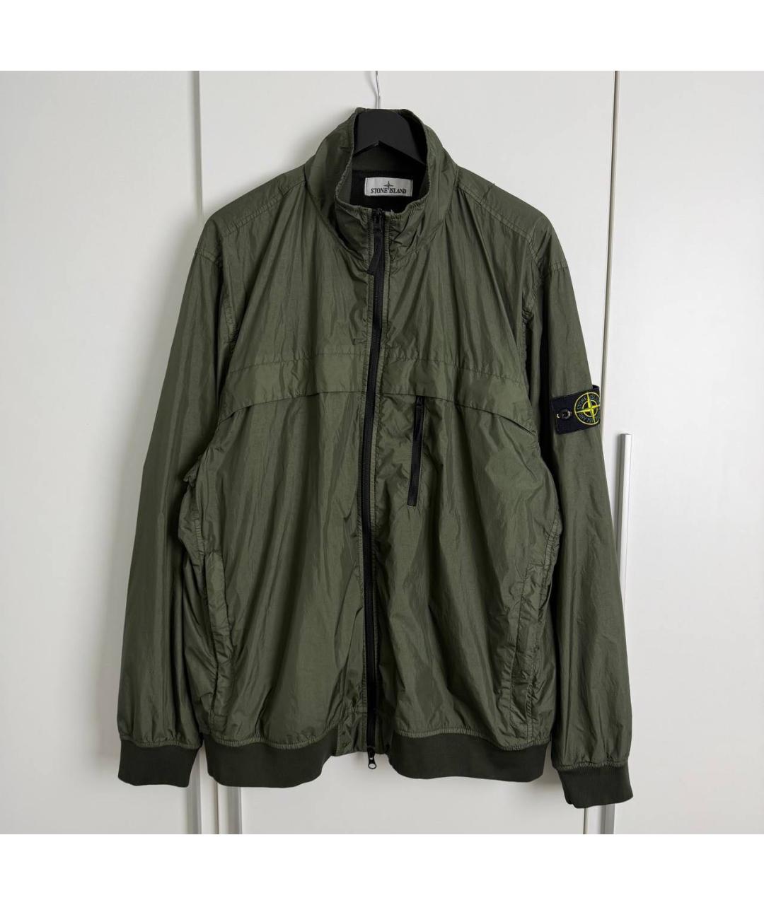 STONE ISLAND Хаки полиамидовая куртка, фото 2