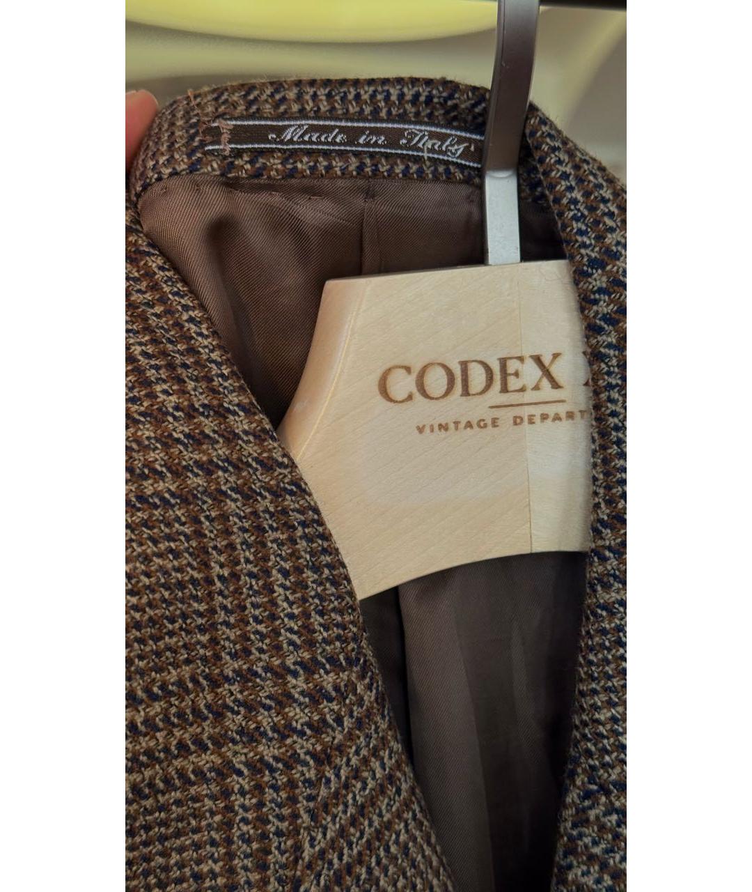 ERMENEGILDO ZEGNA XXX Коричневый шерстяной пиджак, фото 3