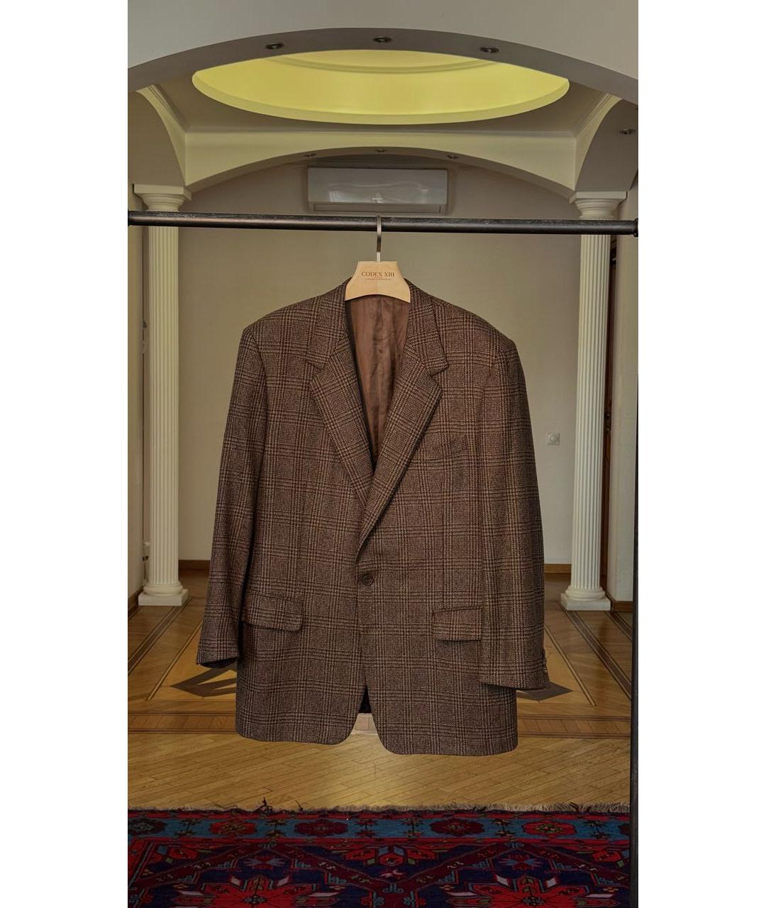 ERMENEGILDO ZEGNA XXX Коричневый шерстяной пиджак, фото 6