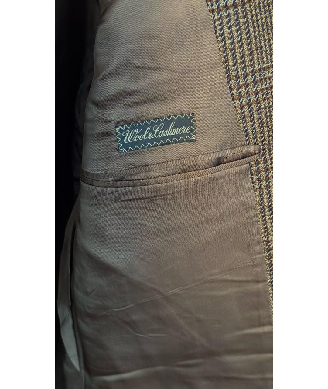 ERMENEGILDO ZEGNA XXX Коричневый шерстяной пиджак, фото 5