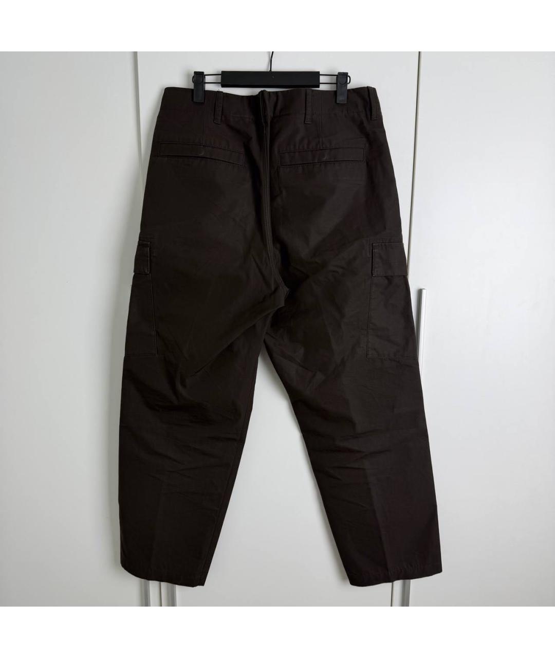 STONE ISLAND Коричневые хлопковые повседневные брюки, фото 3