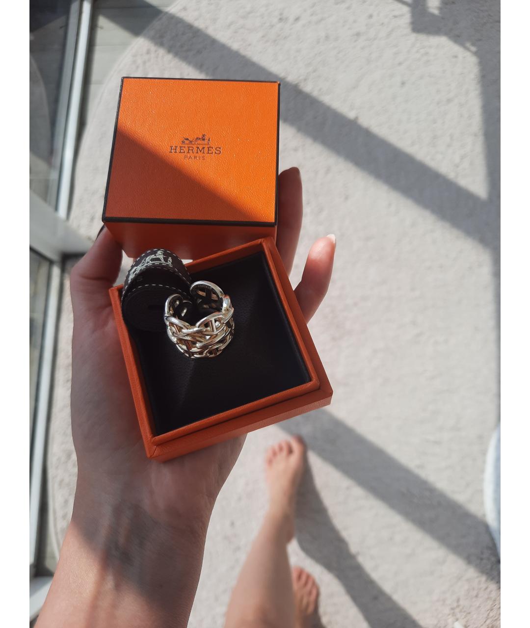 HERMES Серебряное серебряное кольцо, фото 3