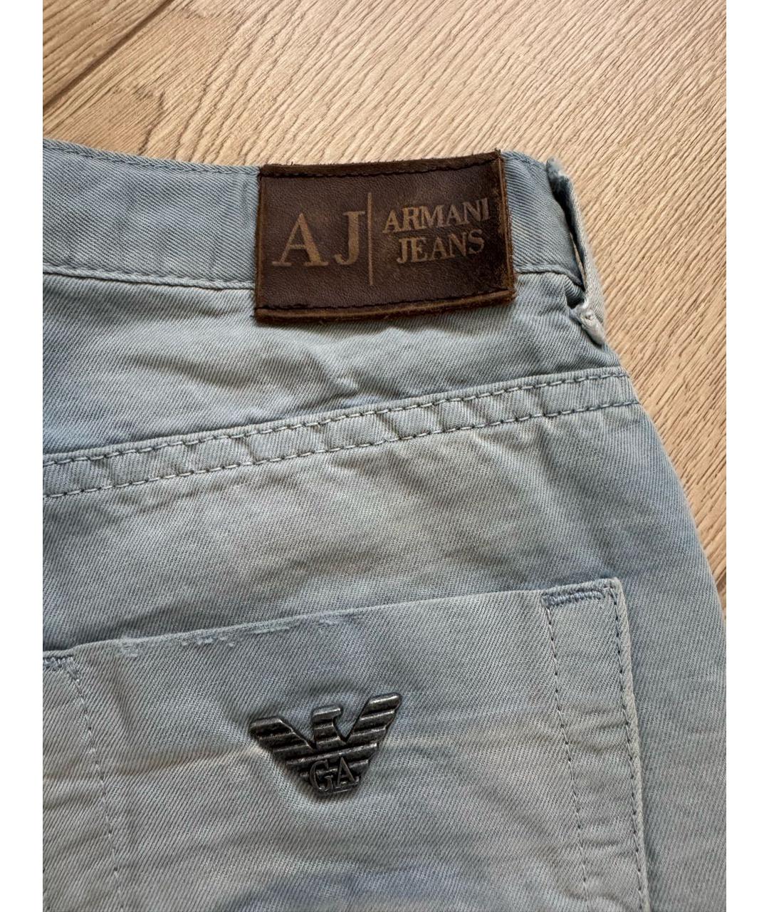 ARMANI JEANS Голубые хлопковые детские шорты, фото 3