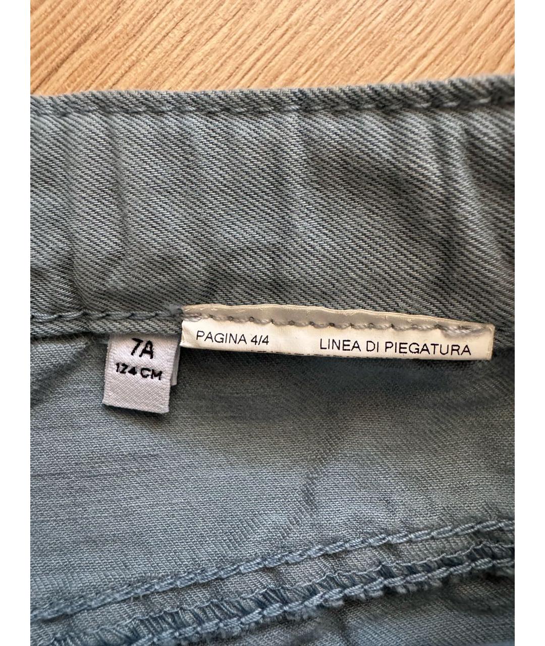 ARMANI JEANS Голубые хлопковые детские шорты, фото 5