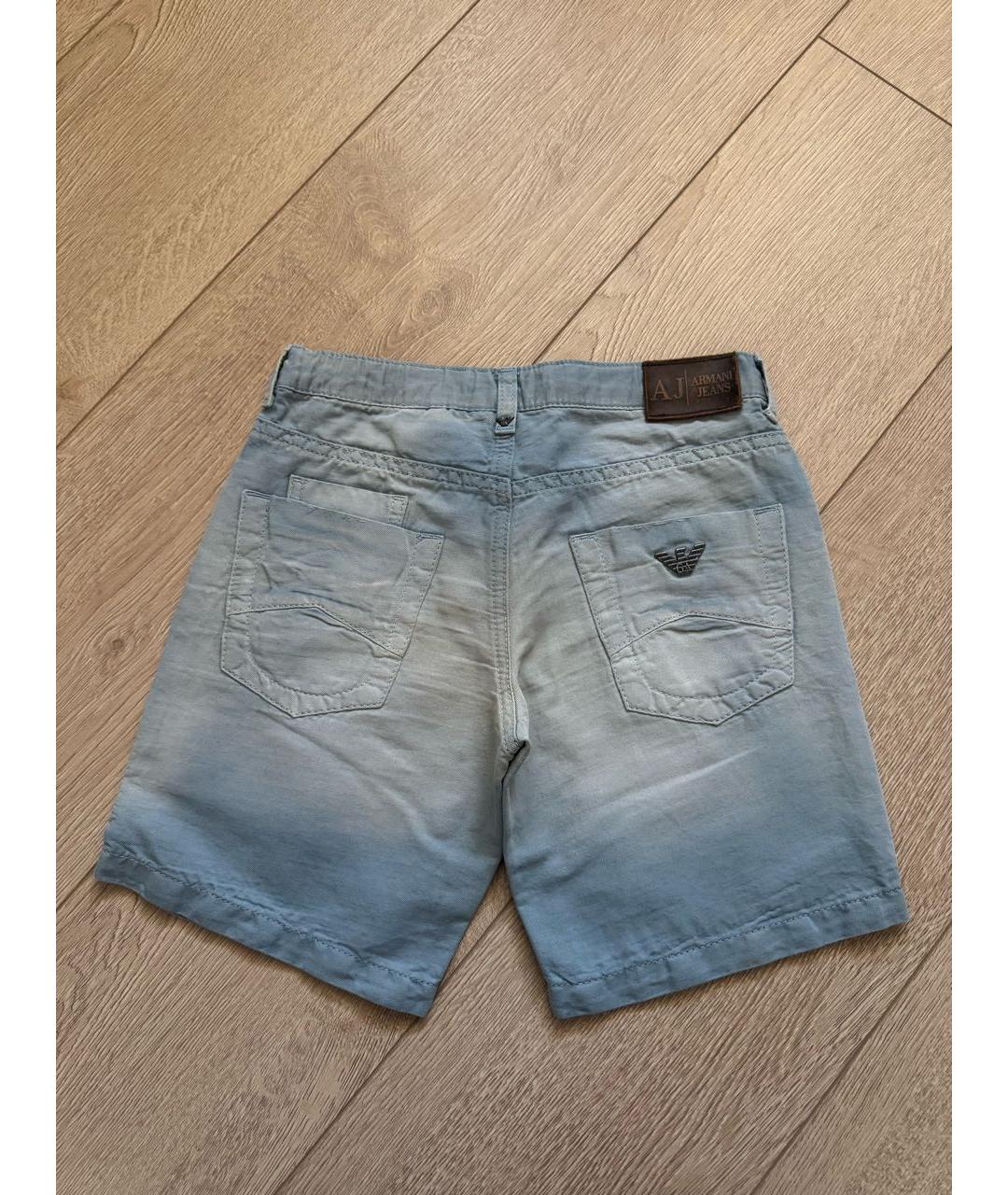 ARMANI JEANS Голубые хлопковые детские шорты, фото 2