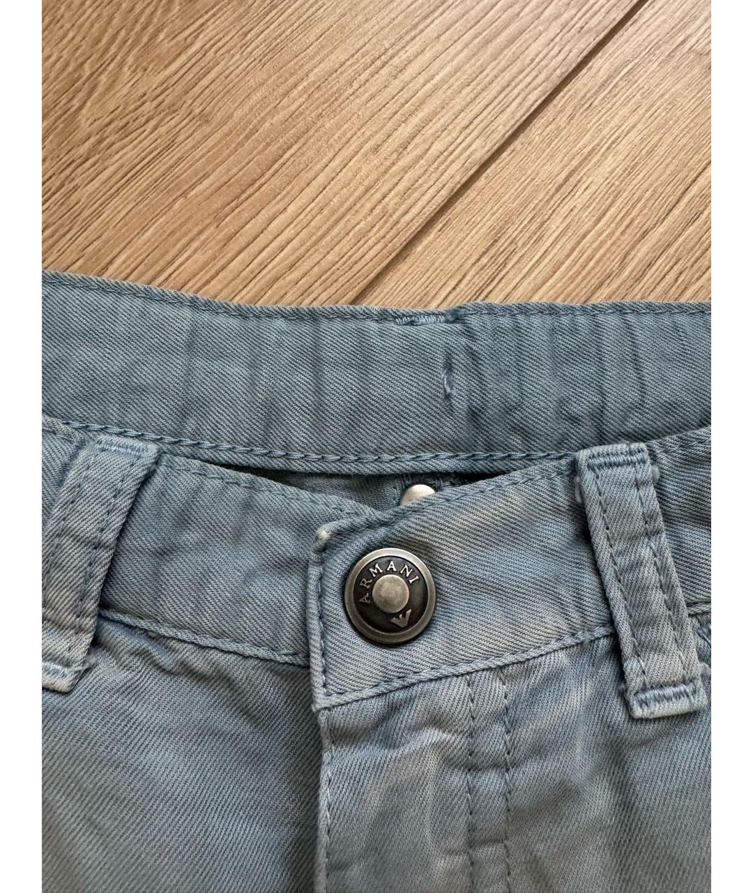 ARMANI JEANS Голубые хлопковые детские шорты, фото 4