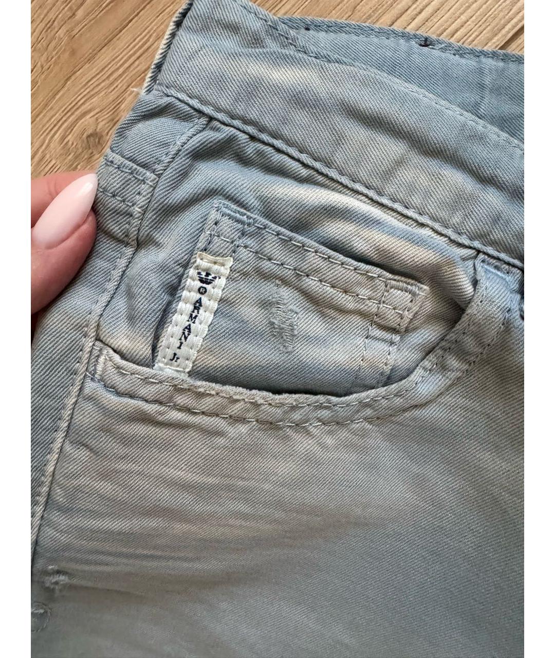 ARMANI JEANS Голубые хлопковые детские шорты, фото 6