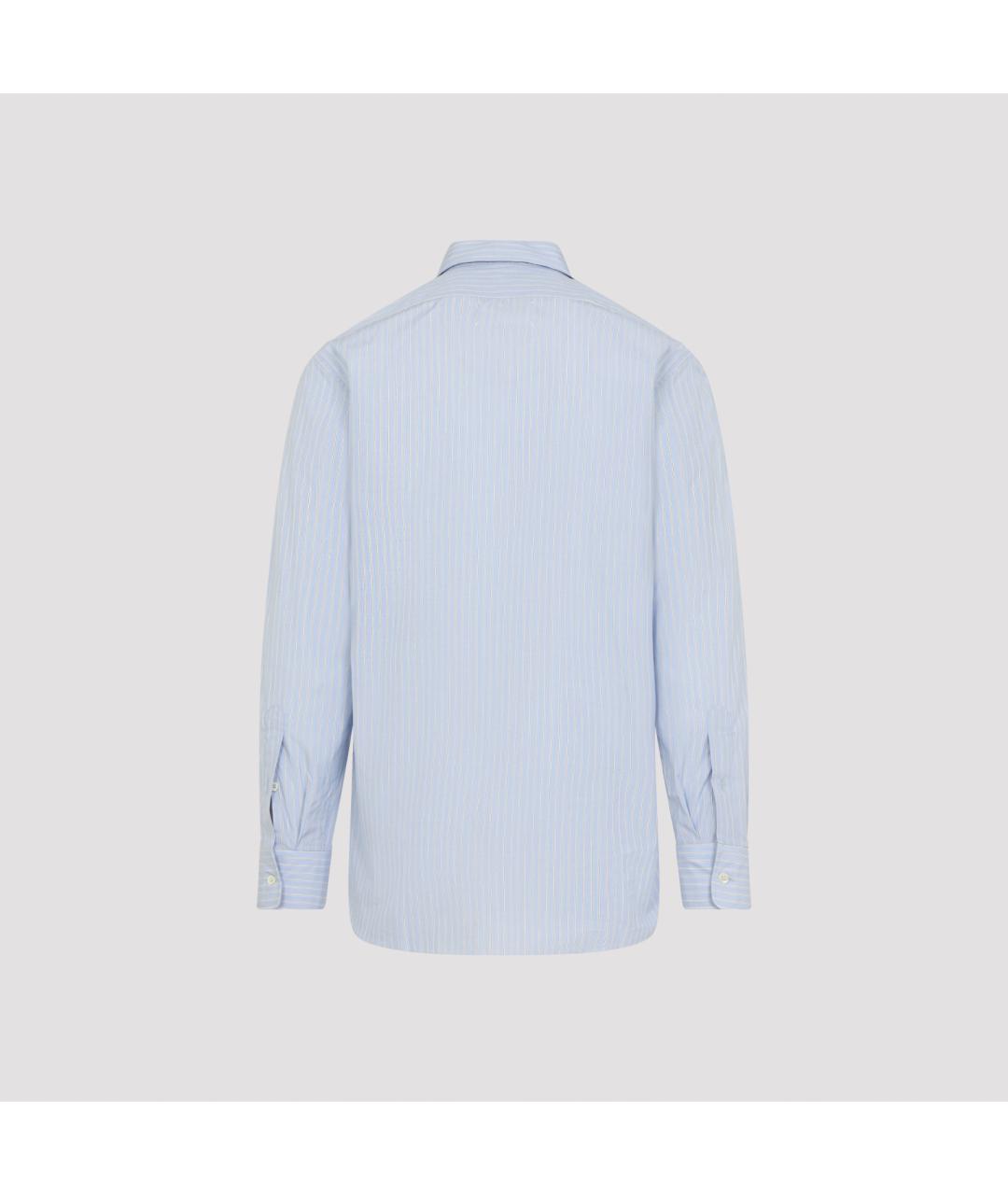 MAISON MARGIELA Голубая хлопковая классическая рубашка, фото 3