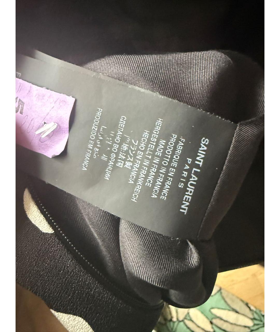 SAINT LAURENT Черное шелковое коктейльное платье, фото 3