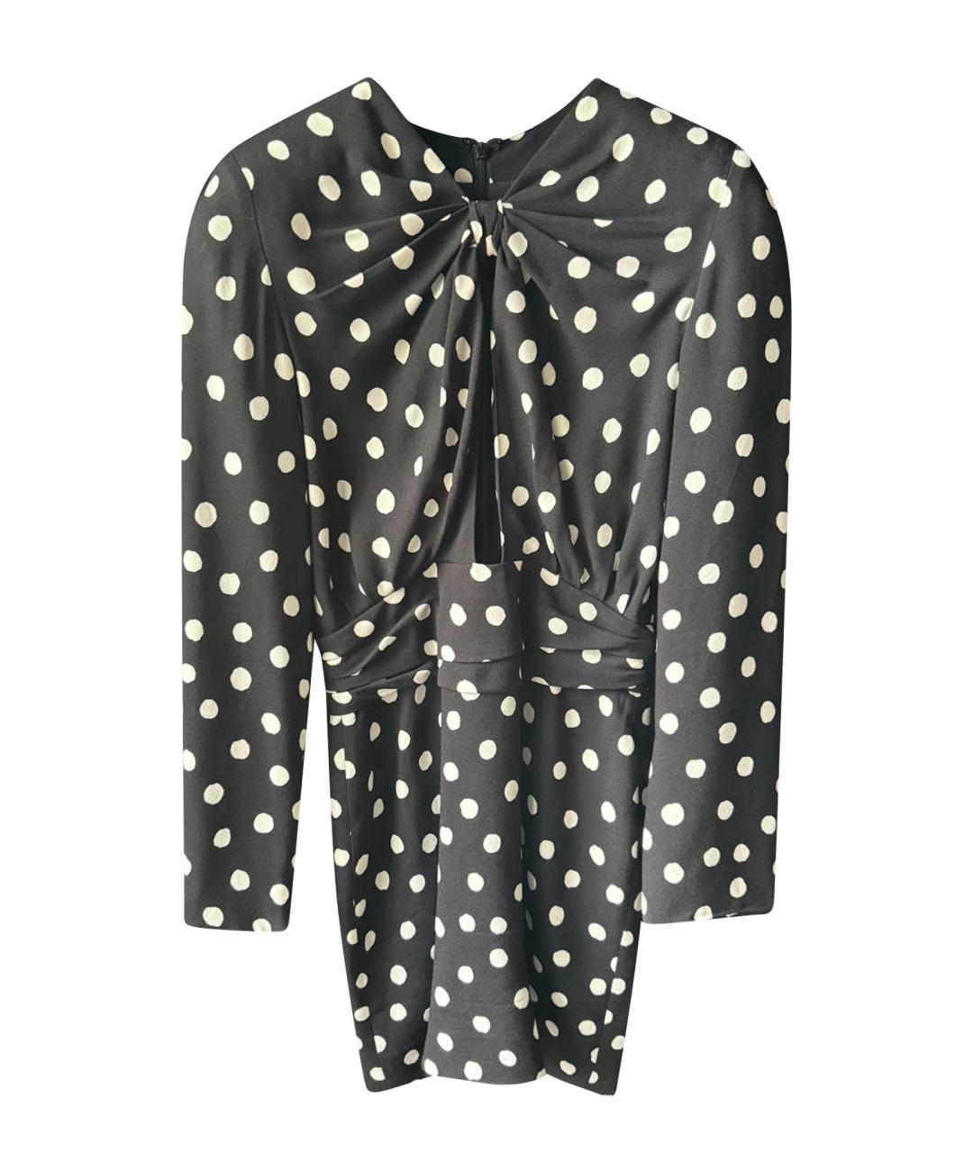 SAINT LAURENT Черное шелковое коктейльное платье, фото 1