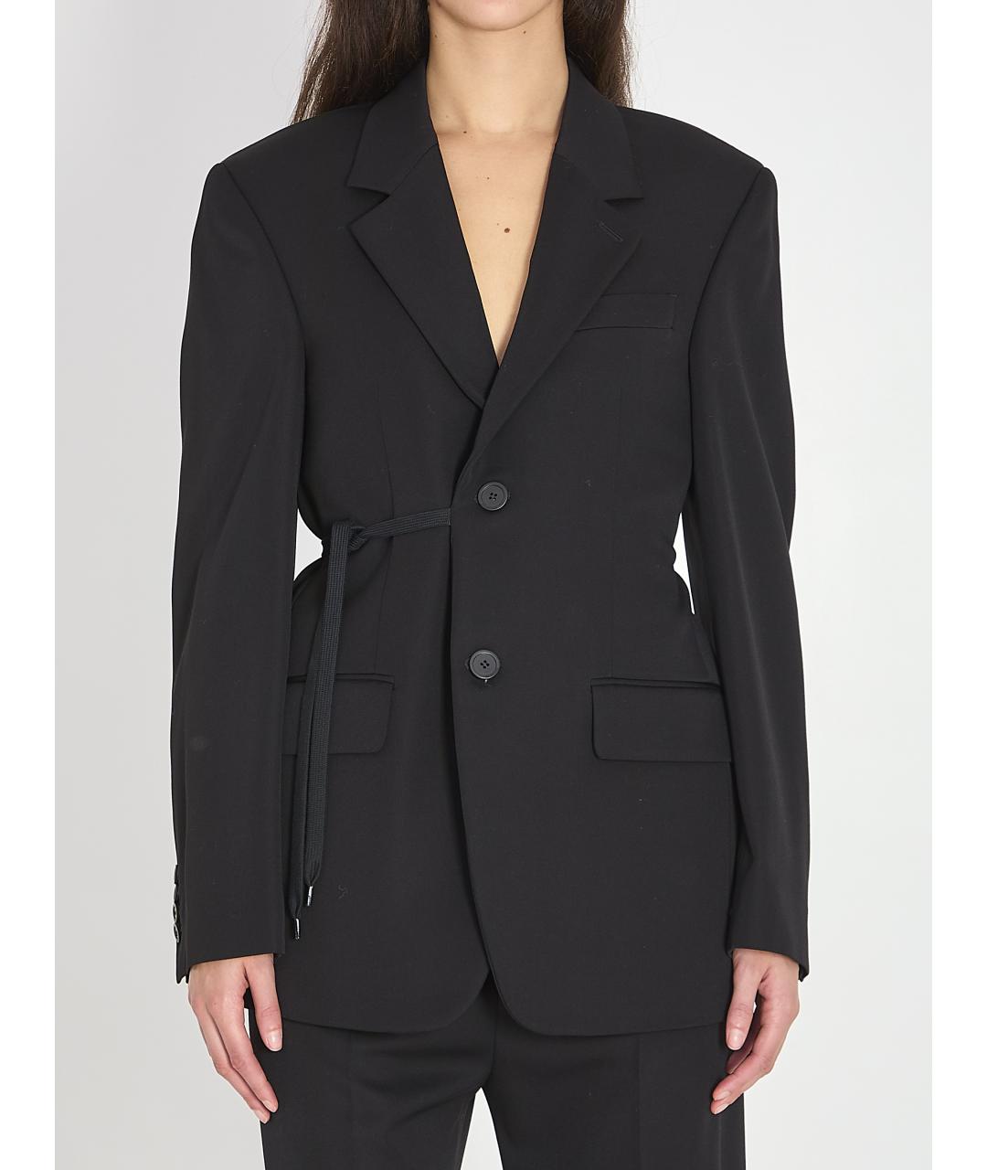 BALENCIAGA Черный шерстяной жакет/пиджак, фото 2