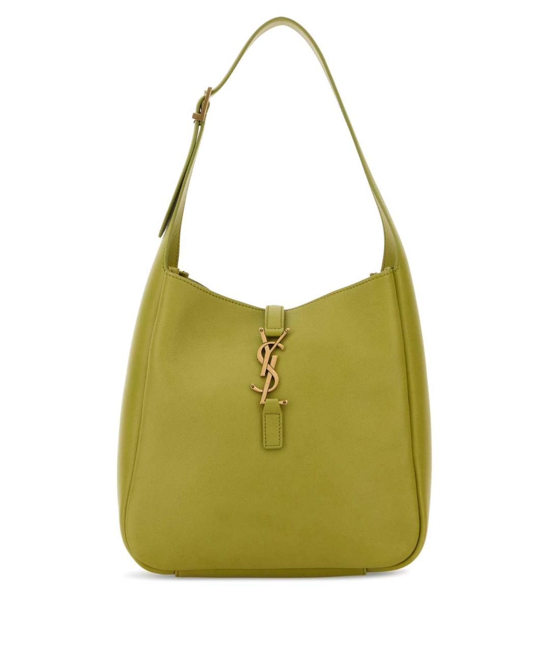SAINT LAURENT Зеленая кожаная сумка через плечо, фото 1